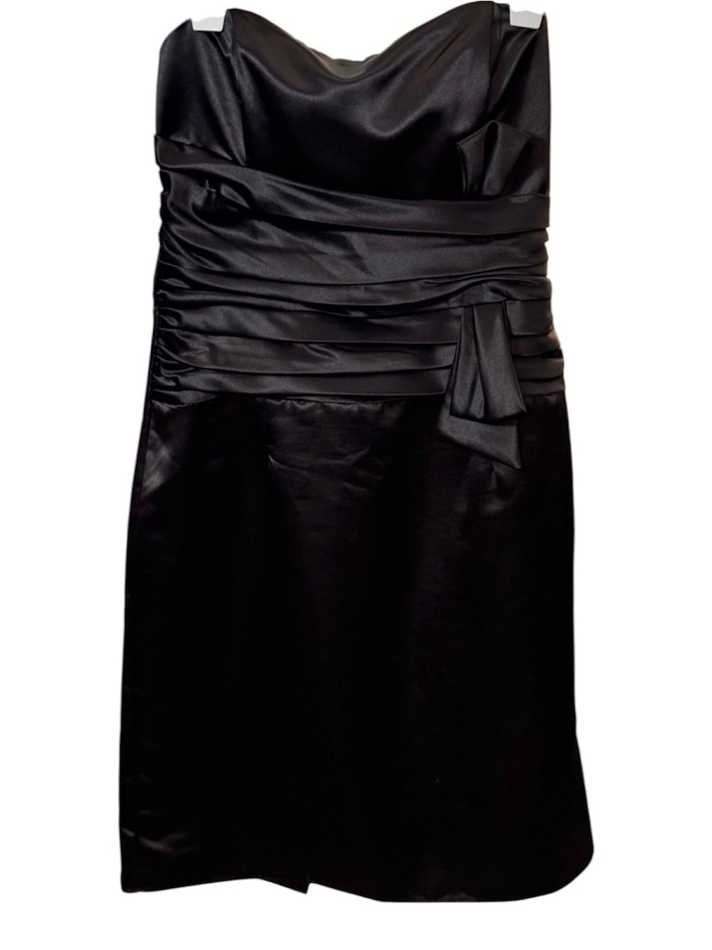 Fiesta Black Satin Party Dress With Wrap Sz XL Juniors/Teen Prom 90s Y2K hoco